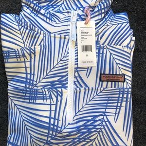 Vineyard Vines Shep Shirt, blue print, size S, NWT
